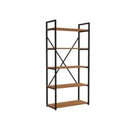 Estante Goya Canela e Preta 152x72 cm