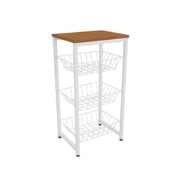 Fruteira Goya 3 Cestos Canela e Branca