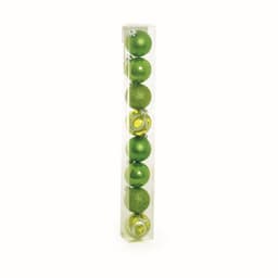 Conjunto com 8 Enfeites de Natal Bola Verde