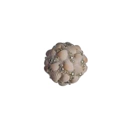 Enfeite de Natal Bola Concha Branco 10 cm
