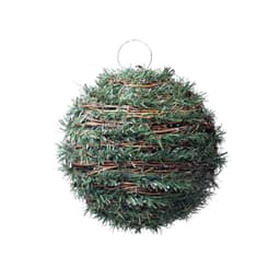 Enfeite de Natal Bola Rattan Verde 15 cm