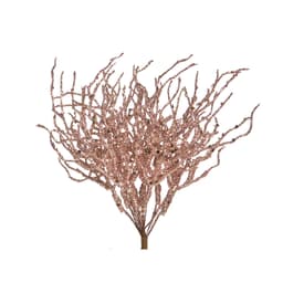 Enfeite de Natal Galho Rosé Gold 20 cm