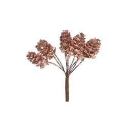 Enfeite de Natal Pinha Rosé 10 cm