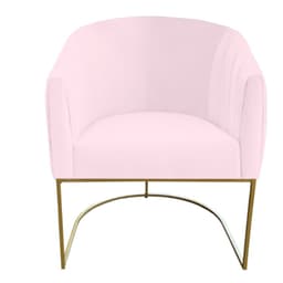 Poltrona Julie Base Metálica Rosa