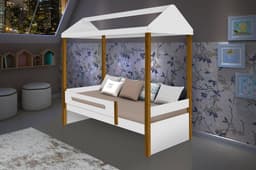 Cama Casa Sara Branca Com Colchão