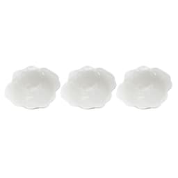 Conjunto com 3 Bowls Hand Food Flor Branco