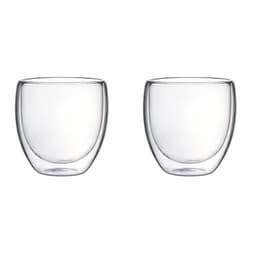 Jogo com 2 Copos Dupla Transparente 240 ml