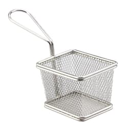 Mini Cesta Retangular Fry Prata
