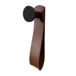Gancho Preto Com Courino Caramelo 4 Cm