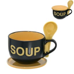 Caneca Soup Preta e Amarela