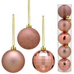 Jogo com 5 Bolas de Natal II Rosê