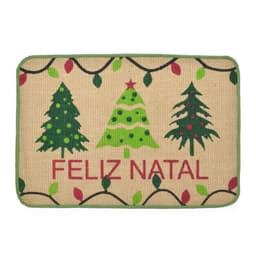 Tapete Feliz Natal Bege e Verde