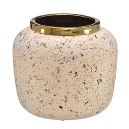 Vaso Decorativo Lite I Cinza e Dourado