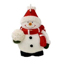 Vela Boneco de Neve Branca