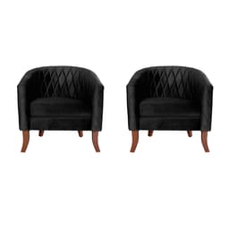 Conjunto com 2 Poltronas Bela Preto