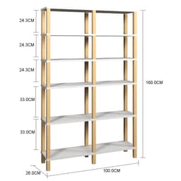 Estante 100x26x160 Branca