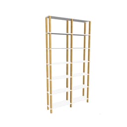 Estante 116x23x221 Branca 6 Prat. 33cm