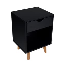 Mesa de Cabeceira Bilbo 1 Gaveta Preta