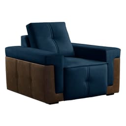 Poltrona Trento Veludo Azul