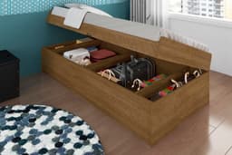 Cama Baú Solteiro Framar Camila Malbec