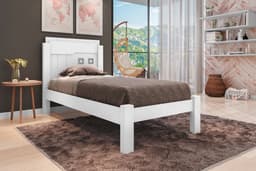 Cama Solteiro Letícia Branco