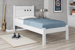 Cama Solteiro Paola Branco