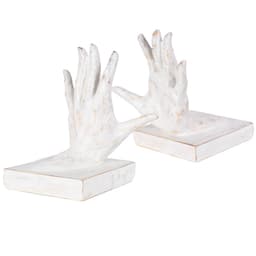 Escultura Decorativa Mãos Off White