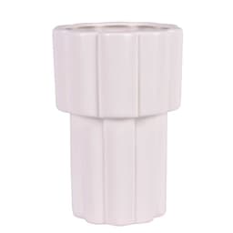 Vaso Decorativo Gomos Off White 20 cm