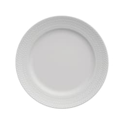 Prato Raso Chevron Branco 27 cm
