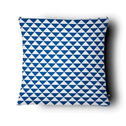 Almofada Tile Branca e Azul 50x50cm
