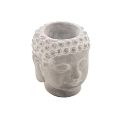 Cachepot Decorativo Buddha Cinza 8,5 cm