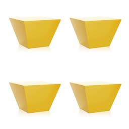 Conjunto com 4 Bancos Neo Amarelo
