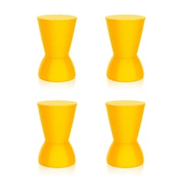 Conjunto com 4 Bancos Nick Amarelo