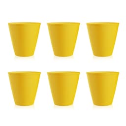 Conjunto com 6 Bancos Fluor Amarelo
