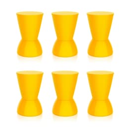 Conjunto com 6 Bancos Nick Amarelo