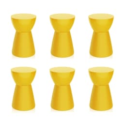Conjunto com 6 Bancos Sili Amarelo