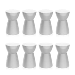 Conjunto com 8 Bancos Sili Branco