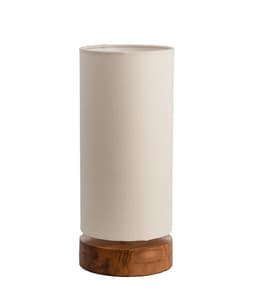 Abajur de Mesa bege madeira