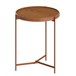 Mesa Lateral Aqua Freijó e Cobre 57 cm