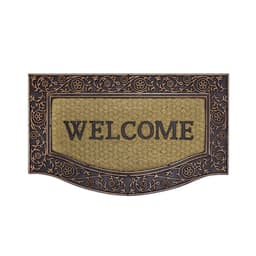Tapete Welcome Retangular (45x75) Bege