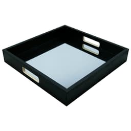 Bandeja Retangular Espelhada Preto 30x30cm