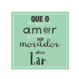 Placa Decorativa Lar Preta