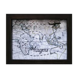 Quadro Cofre Map Betume 13x18cm