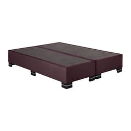 Base Cama Box Queen Sommier Suede Vinho
