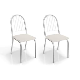Conjunto com 2 Cadeiras Noruega Branco