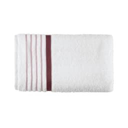 Toalha de Rosto Otto Branca e Bordô