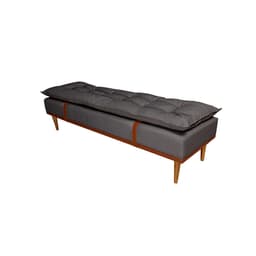 Banco 2 Lugares Drop Cinza e Imbuia 140 cm