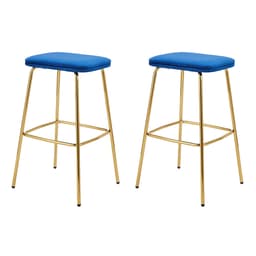Conjunto com 2 Banquetas Connie Azul Escuro