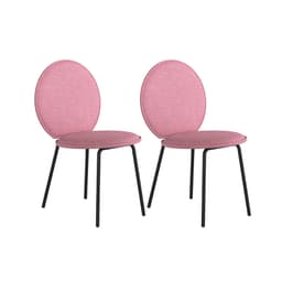 Conjunto com 2 Cadeiras Lollipop Rosa e Preto