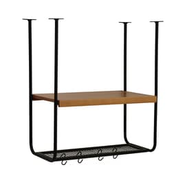 Prateleira Hangen Preta e Avelã 66 cm